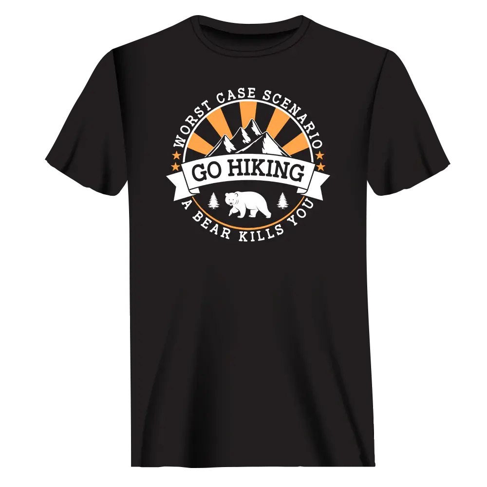 Hiking Worst Case Scenario T-Shirt for Men Vivareflex Online