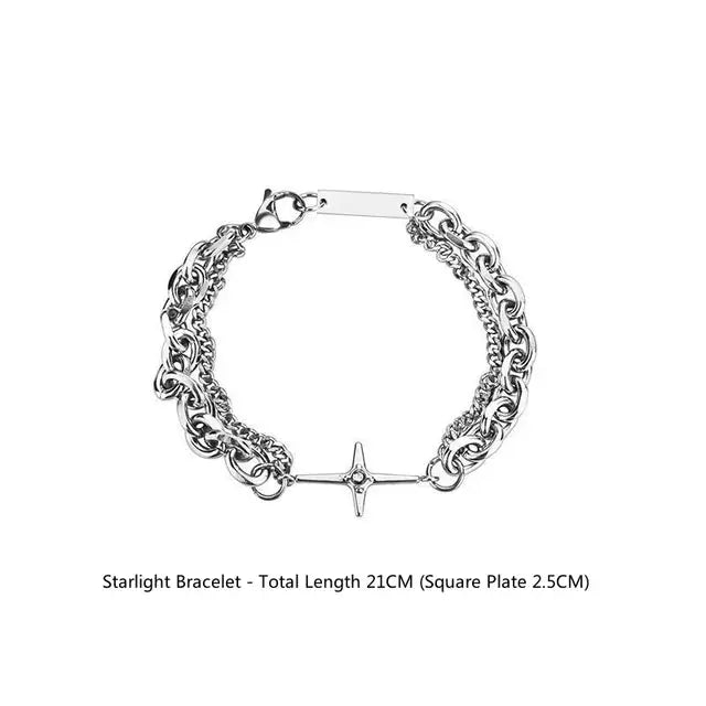 Hollow Double Chain Cross Pendant for Men Vivareflex Online