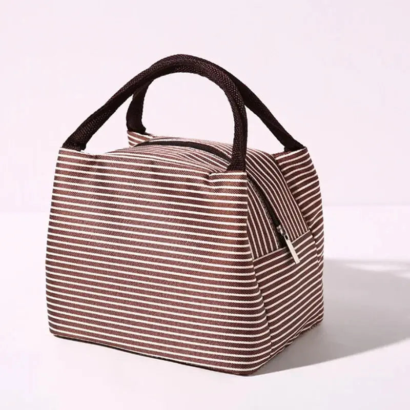 Hot Sale Stripe Women's Kids Lunch Bag Waterproof Insulated Picnic Food Storage Container Thermal Handbag Cooler Bag Ultimate Bag Store
