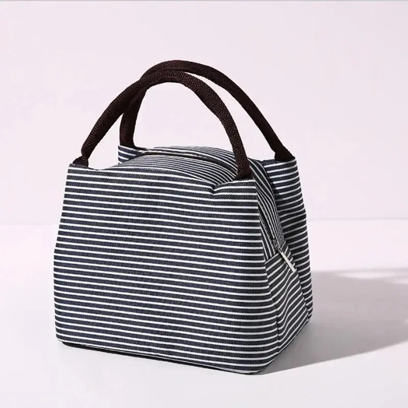Hot Sale Stripe Women's Kids Lunch Bag Waterproof Insulated Picnic Food Storage Container Thermal Handbag Cooler Bag Ultimate Bag Store