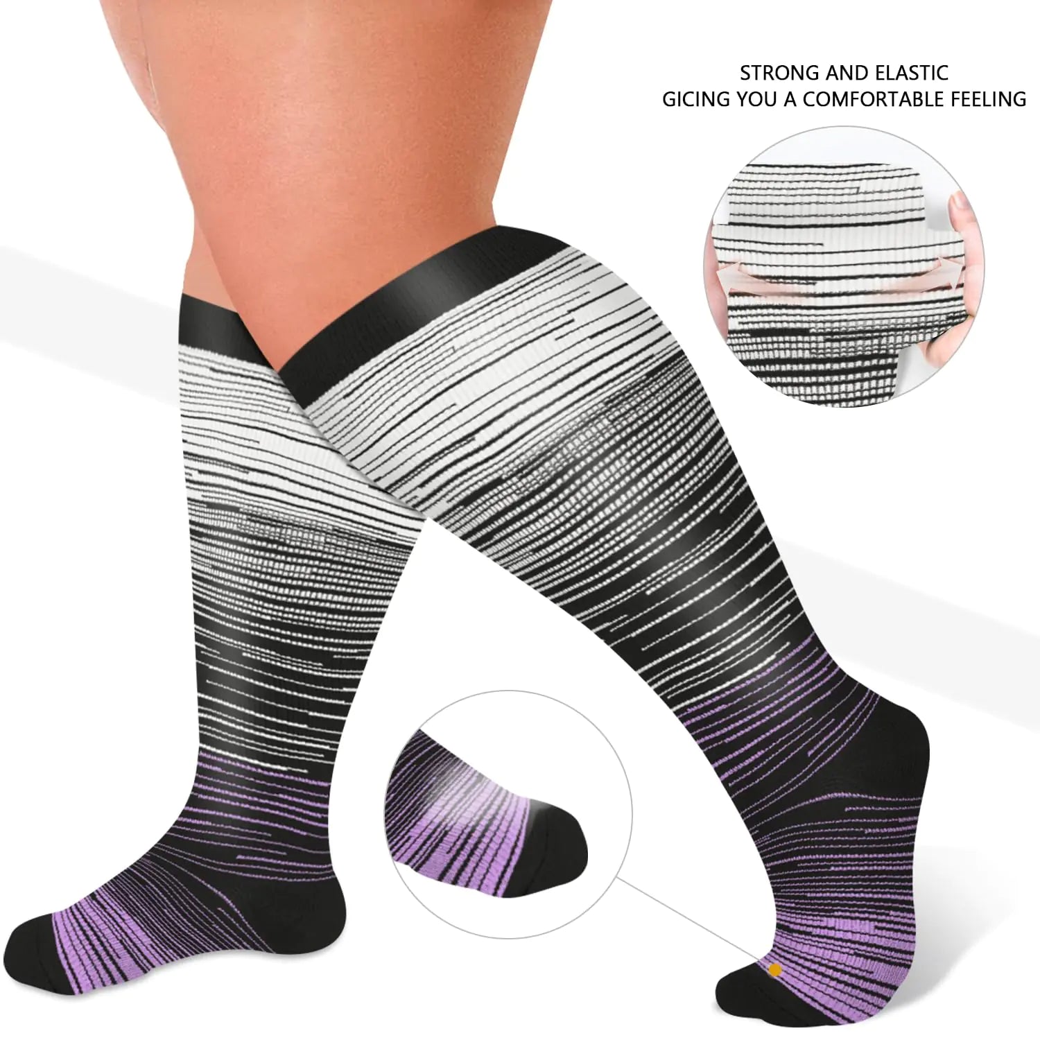 Diu Life 3 Pairs Plus Size Compression Socks for Women and Men - Vivareflex Online