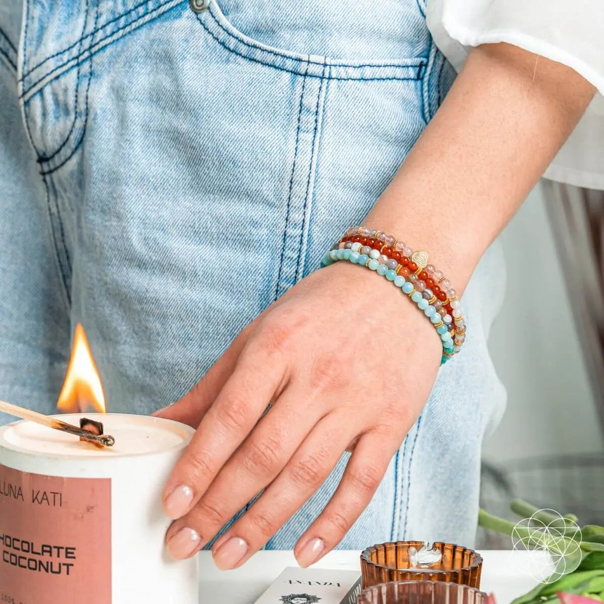 I Am Healthy: Mind, Body & Spirit Restoration Bracelet Pack of 4 Conscious Items