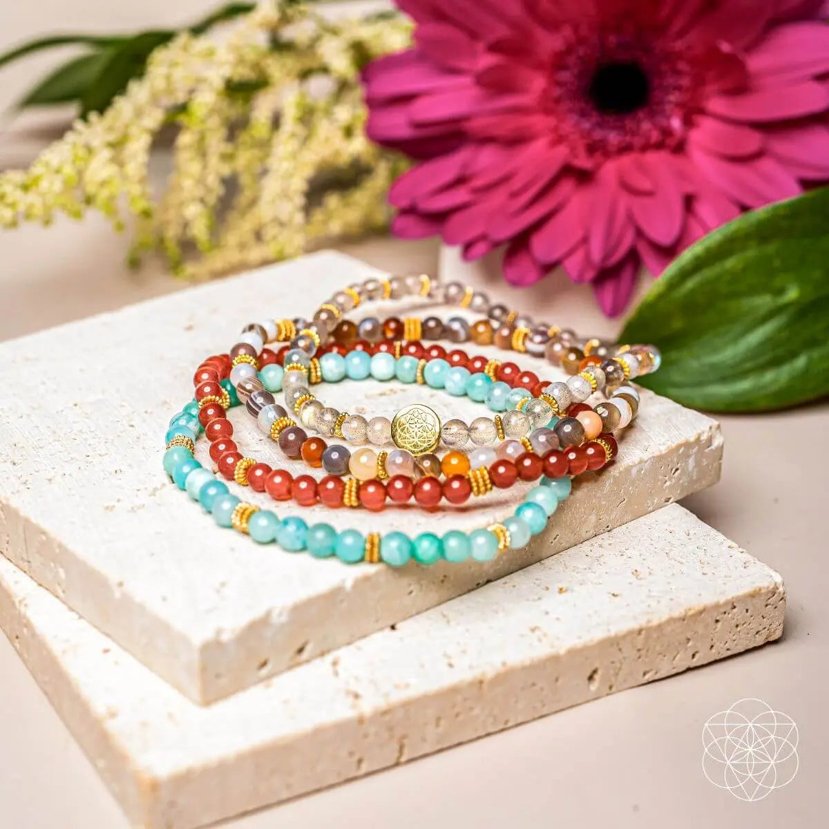 I Am Healthy: Mind, Body & Spirit Restoration Bracelet Pack of 4 Conscious Items