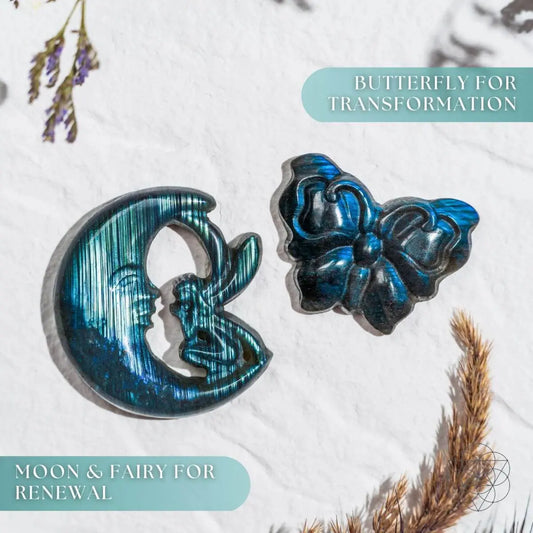 I Am Reborn - Labradorite Carving of Transformation Conscious Items