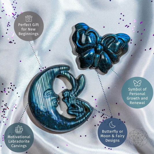 I Am Reborn - Labradorite Carving of Transformation Conscious Items