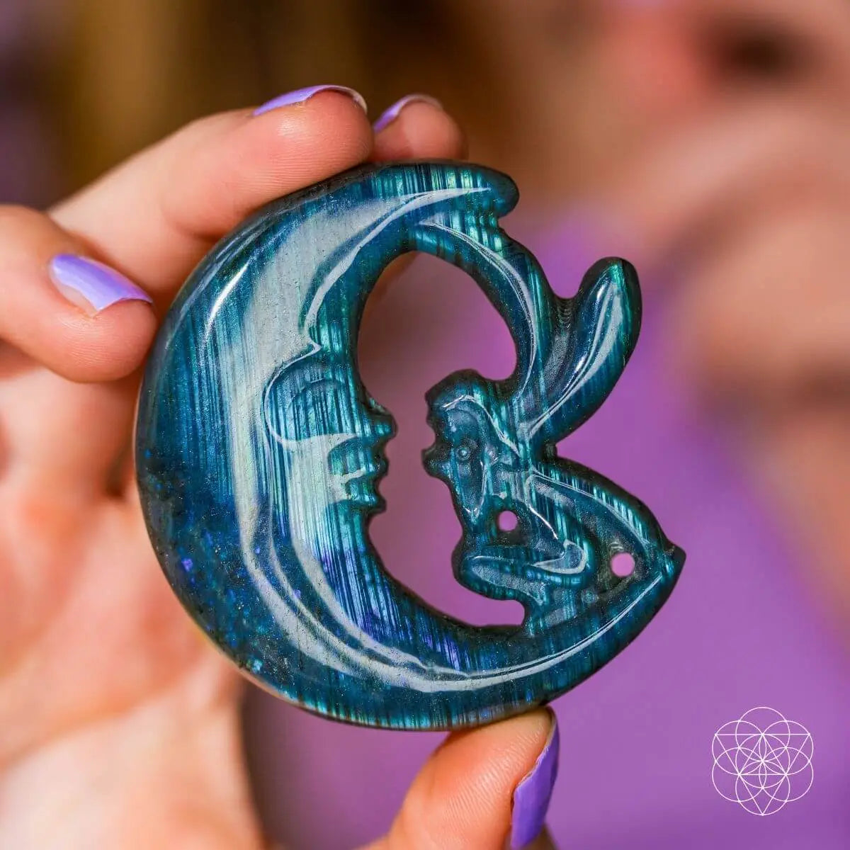 I Am Reborn - Labradorite Carving of Transformation Conscious Items