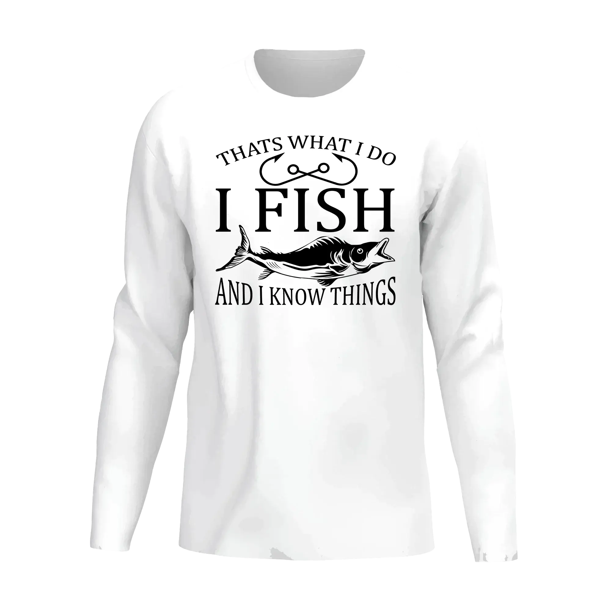 I Fish And Know Things Men Long Sleeve Shirt Vivareflex Online