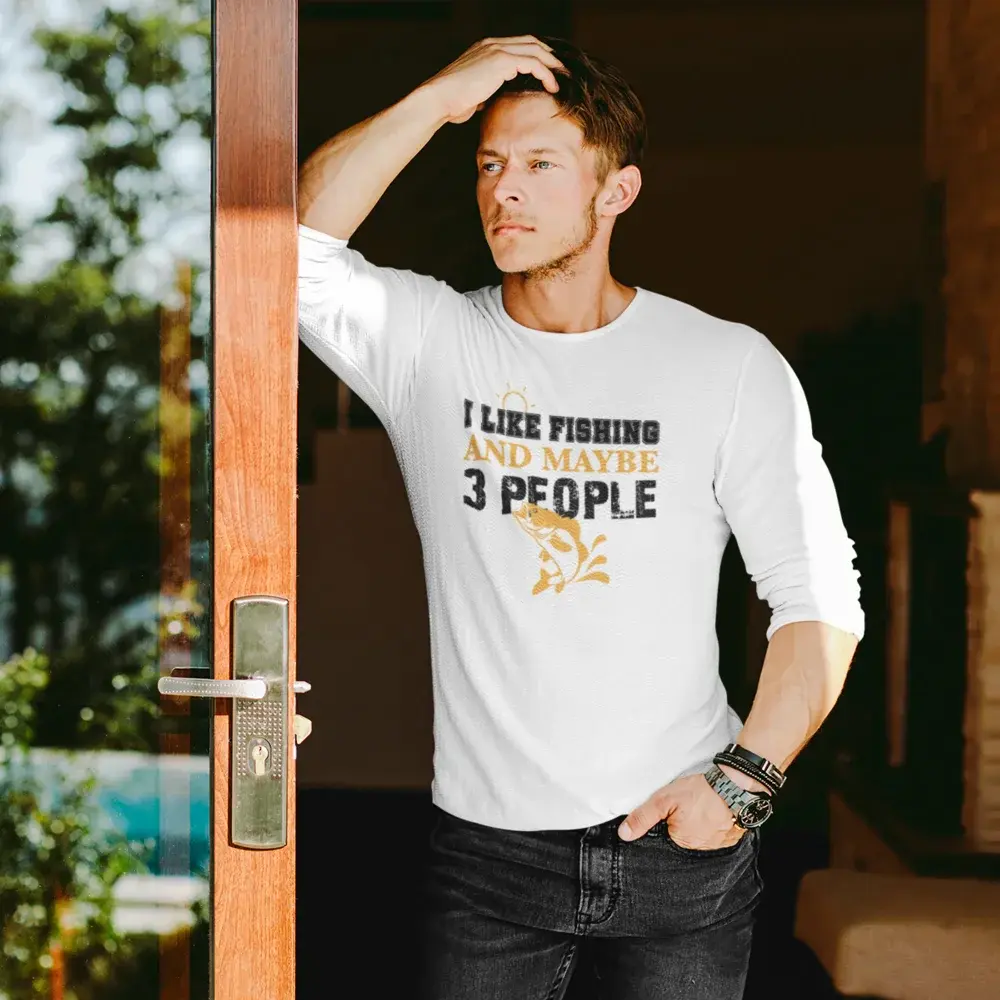 I Like Fishing And Maybe Like 3 People Men Long Sleeve Shirt Vivareflex Online
