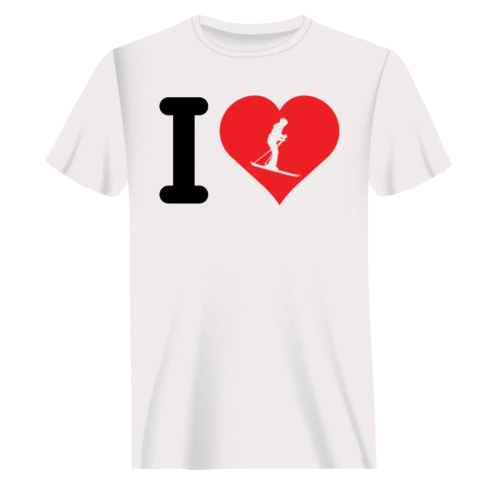 I Love Skiing T-Shirt for Men Vivareflex Online