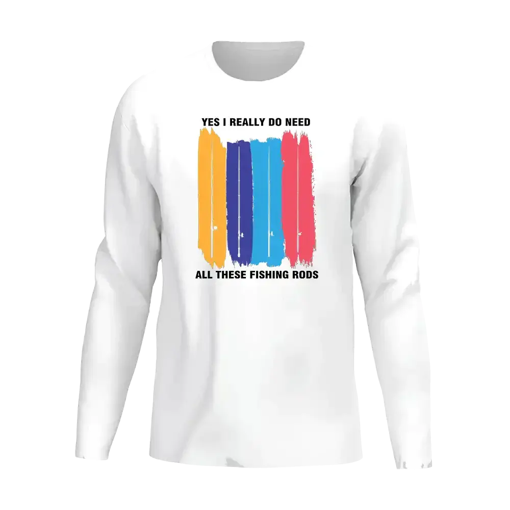 I Really Need All These Fishing Rods Men Long Sleeve Shirt Vivareflex Online