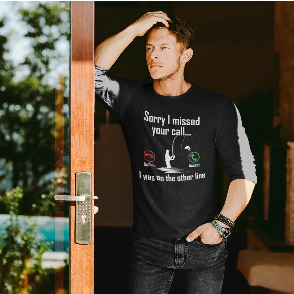 I Was On Another Line v2 Men Long Sleeve Shirt Vivareflex Online