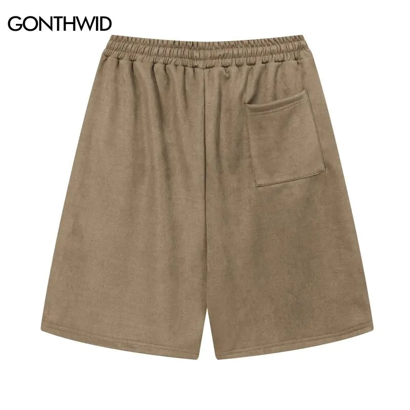 Harajuku Suede Shorts for Men Vivareflex Online