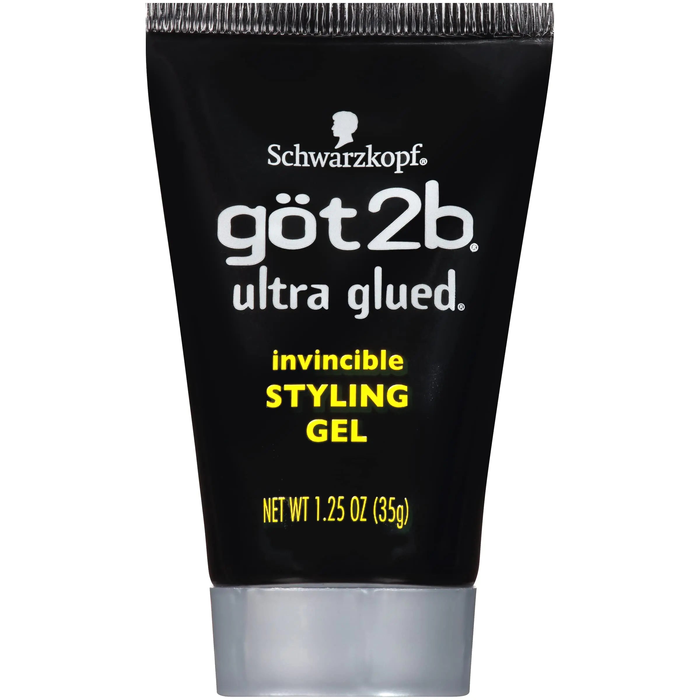 Gel coiffant Got2B Ultra Glued Invincible 2 tubes de 6 oz + 1 tube de voyage de 1,25 oz Gel coiffant + Voyage 1 Fl Oz (Pack de 1)