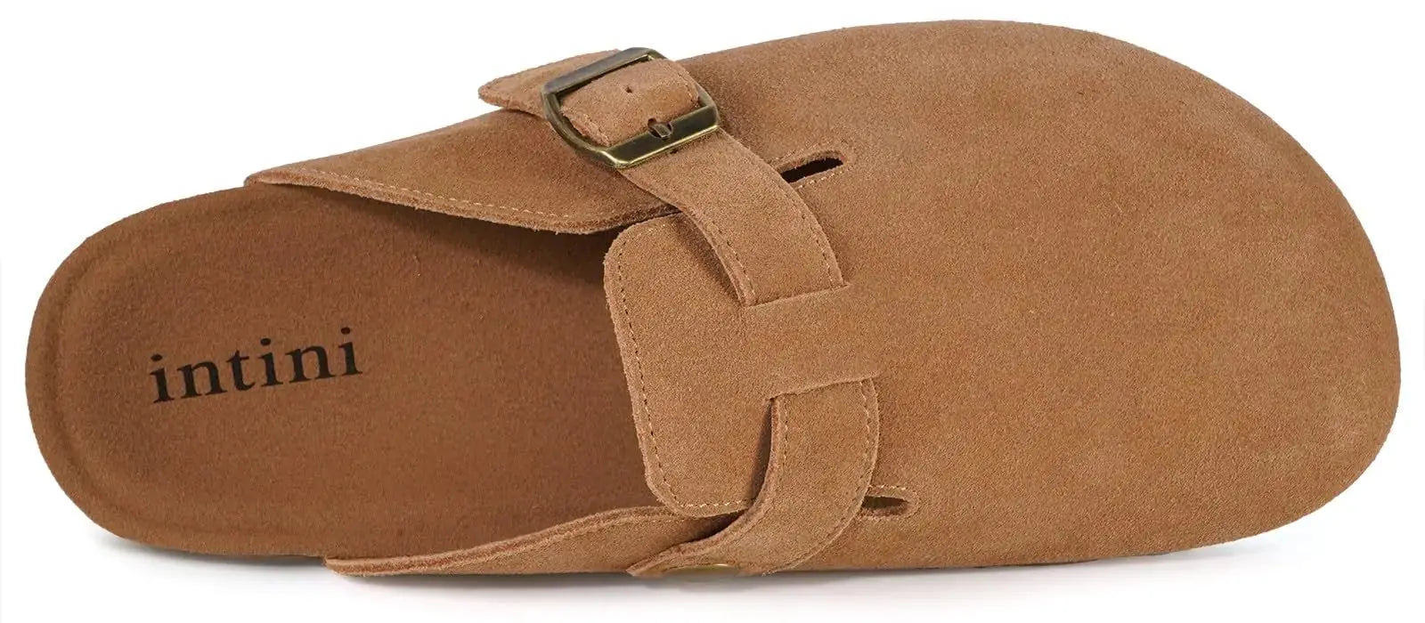 Intini Womens Suede Clogs Mens Leather Mules Cork Footbed Sandals - Vivareflex Online