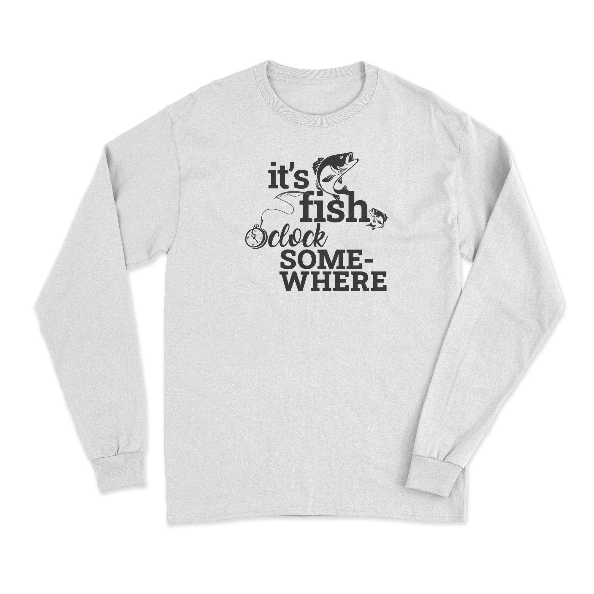 Its Fishing o'Clock Men Long Sleeve Shirt Vivareflex Online