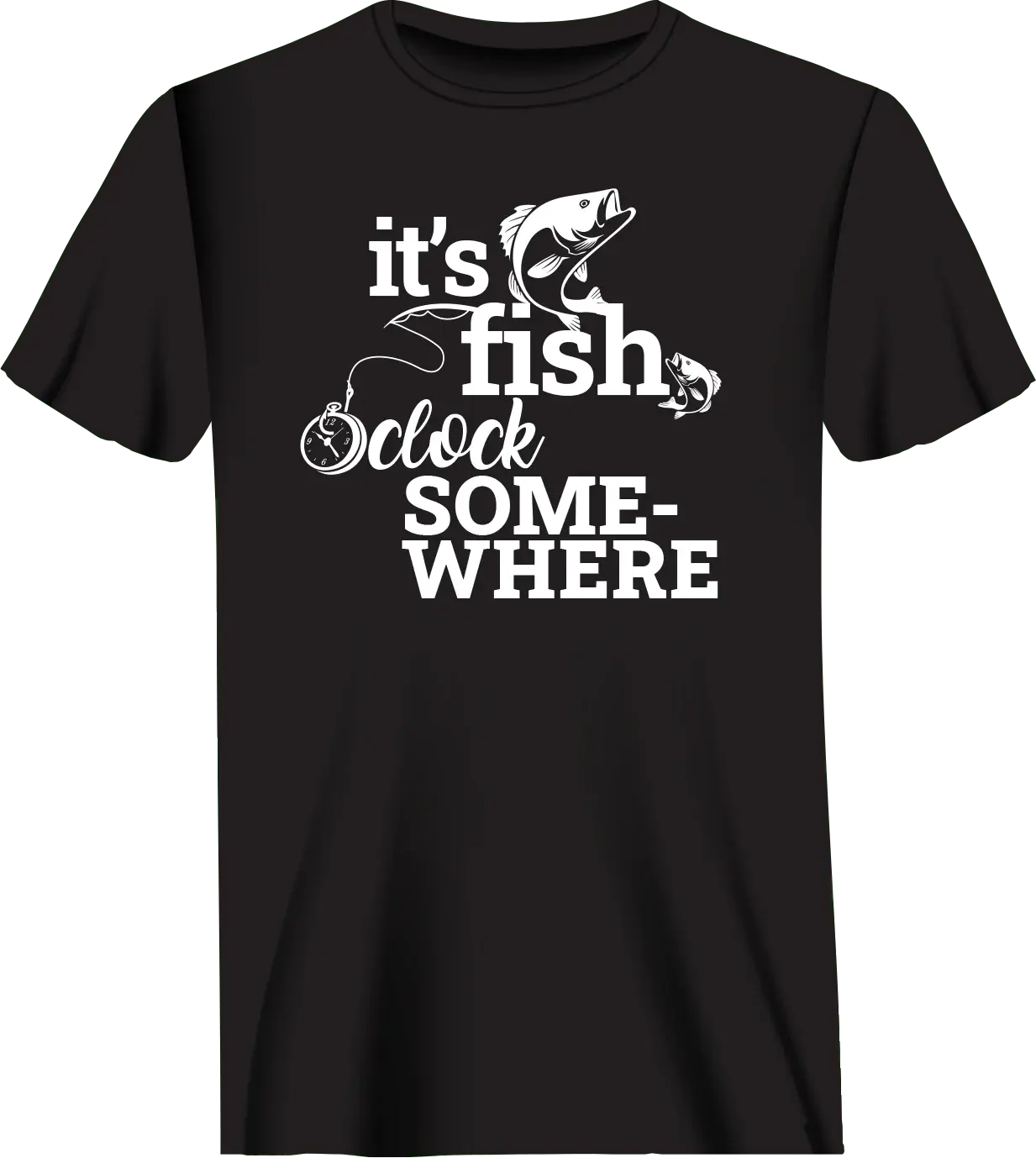 Its Fishing o'Clock T-Shirt for Men Vivareflex Online