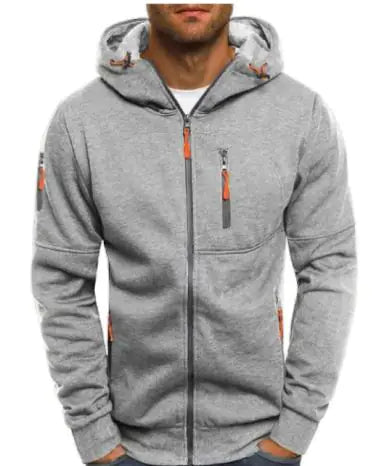 Men's Fleece Color Hoodie Zip Front Hooded Sweatshirt Vivareflex Online