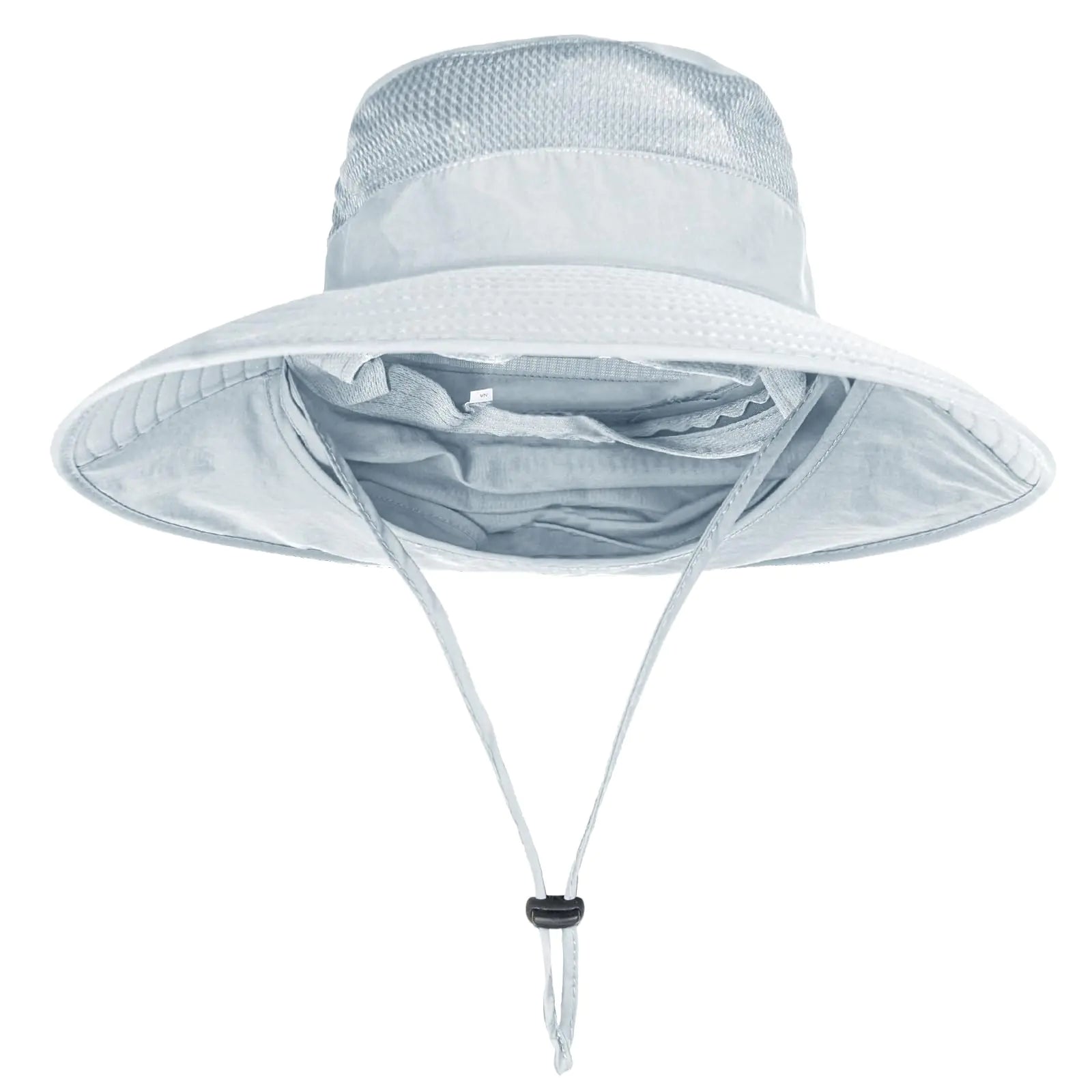 Sun Hats for Men Women Fishing Hat UPF 50+ Breathable Wide Brim Bucket Hats Summer UV Protection Safari Hat with Neck Flap Black/Light Grey 2 - Vivareflex Online