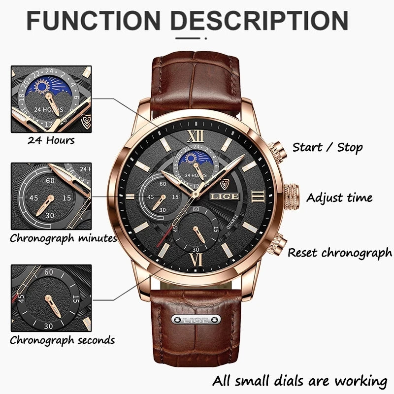 Leather Men Quartz Luxury Watches Vivareflex Online