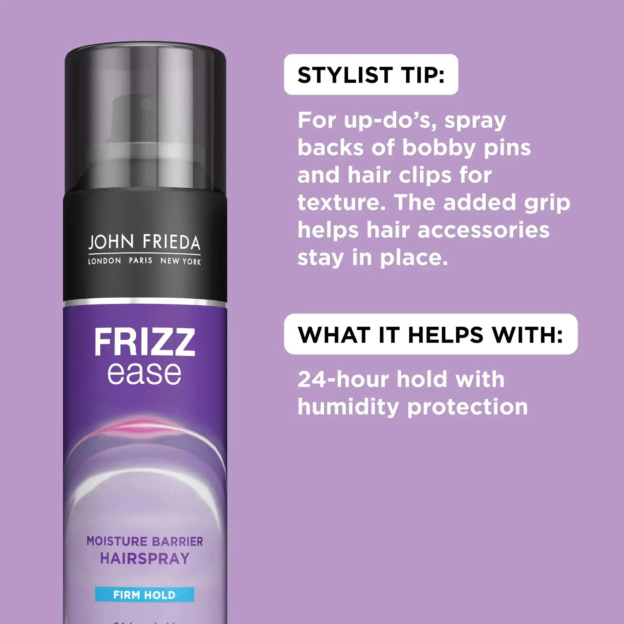 John Frieda Anti Frizz Ease Firm Hold Hairspray Anti-Humidity Spray for Hair_Vivareflex_Online