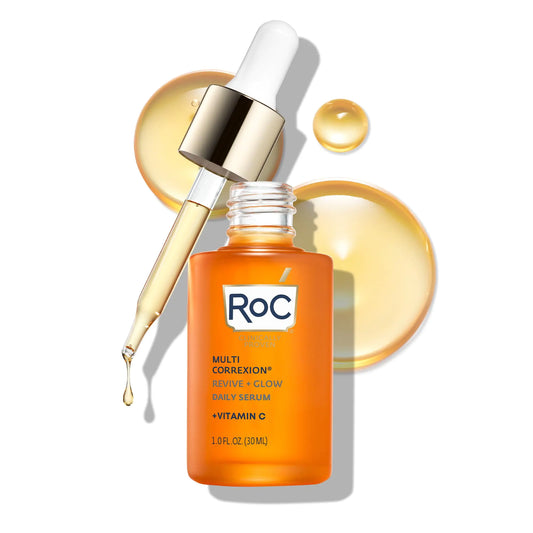 Suero con vitamina C activa al 10 % RoC Multi Correxion Revive + Glow: tratamiento antienvejecimiento e iluminador