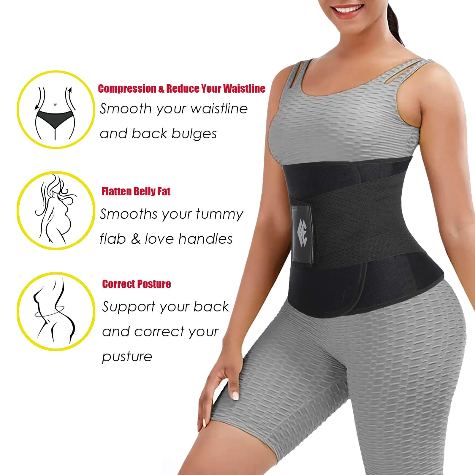 Waist Trainer Belt for Women Man - Waist Trimmer Ab Belt - Vivareflex Online