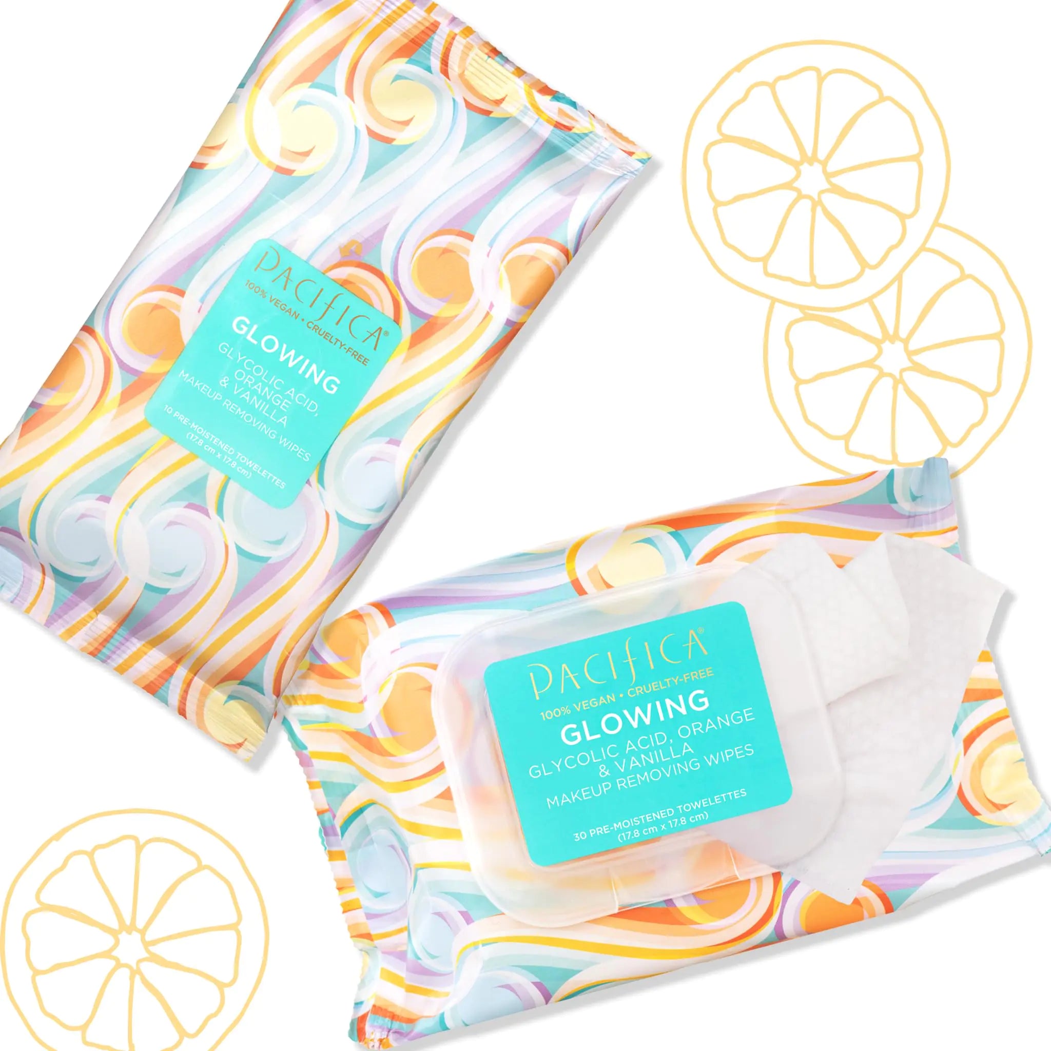 Lingettes démaquillantes éclatantes Pacifica Beauty – Douces, végétaliennes et sans cruauté