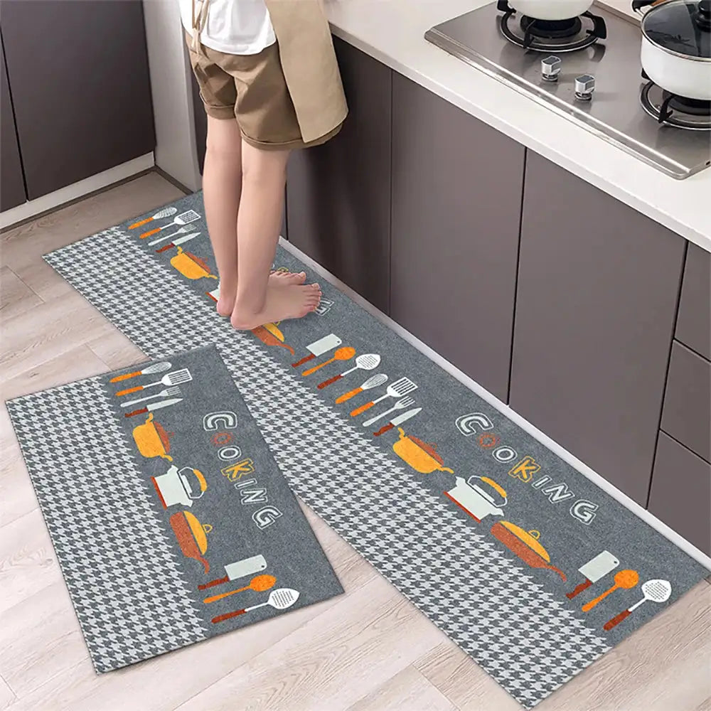 Tapis de cuisine antidérapant moderne