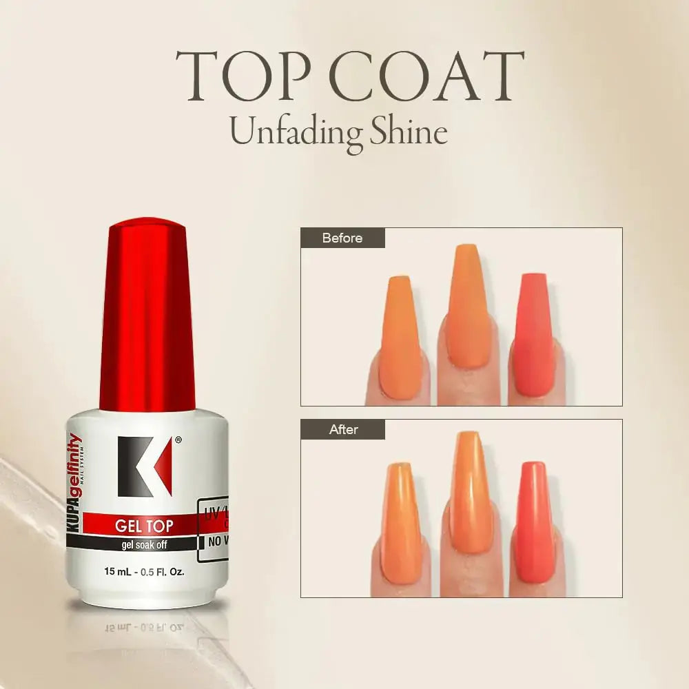 KUPA GelFinity Gel Topcoat Gloss Finish 8oz Clear 8 Fl Oz (Pack of 1) - Vivareflex Online