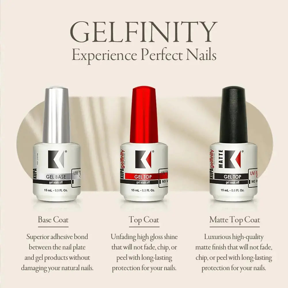KUPA GelFinity Gel Topcoat Gloss Finish 8oz Clear 8 Fl Oz (Pack of 1) - Vivareflex Online