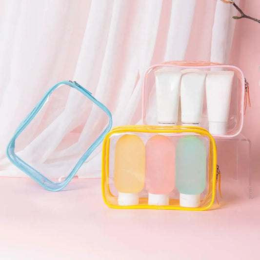 Kawaii Cute Transparent Cosmetic Bag Large Capacity Portable Travel Cosmetic Organizer New Clear Pencil Case Makeup Storage Bag Ultimate Bag Store