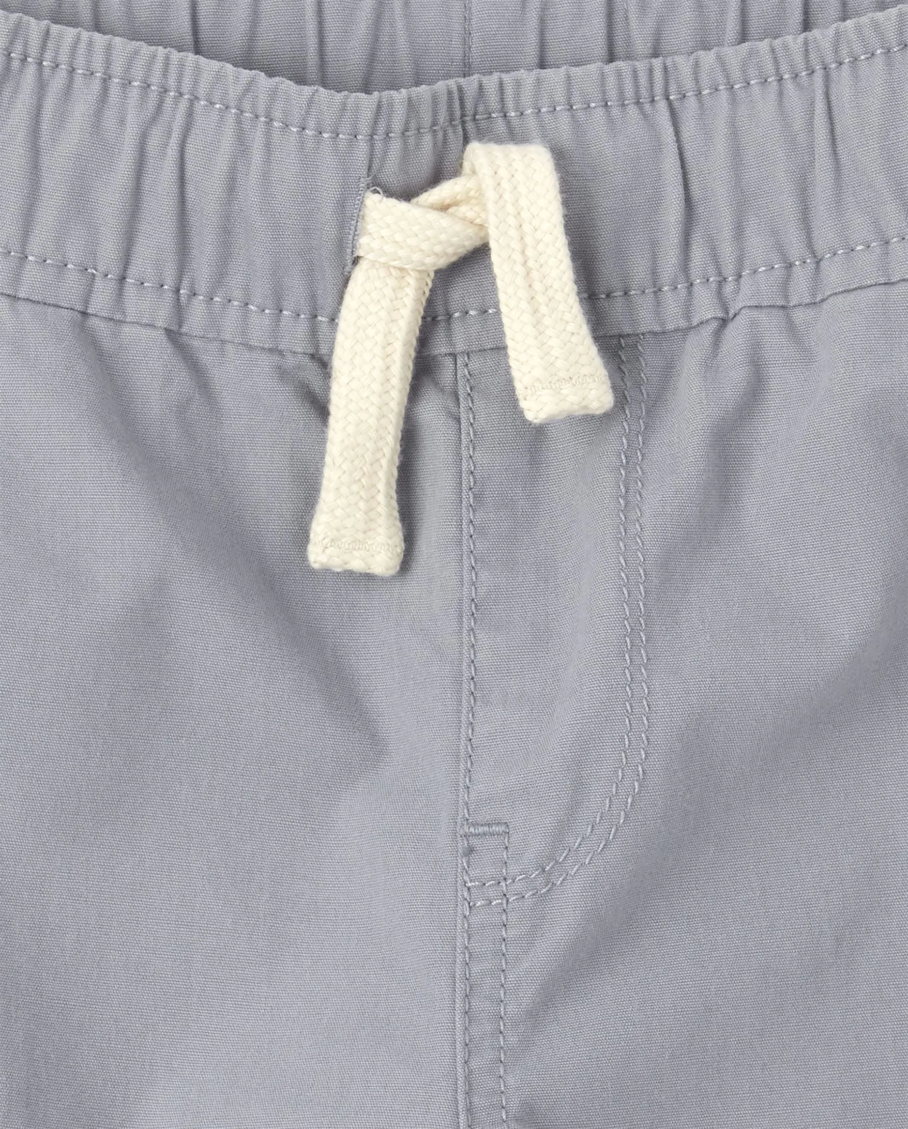 Pantalones cortos deportivos de algodón para niños de The Children's Place, 16 Fin Gray Single 