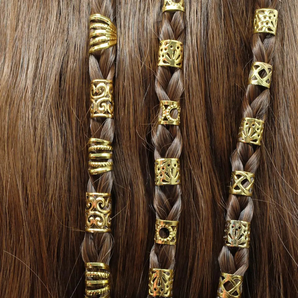 100 PCS Gold Loc Hair Jewelry Braiding Cuffs for Braids & Dreadlocks | Hair Accessories for Women and Girls - Vivareflex Online