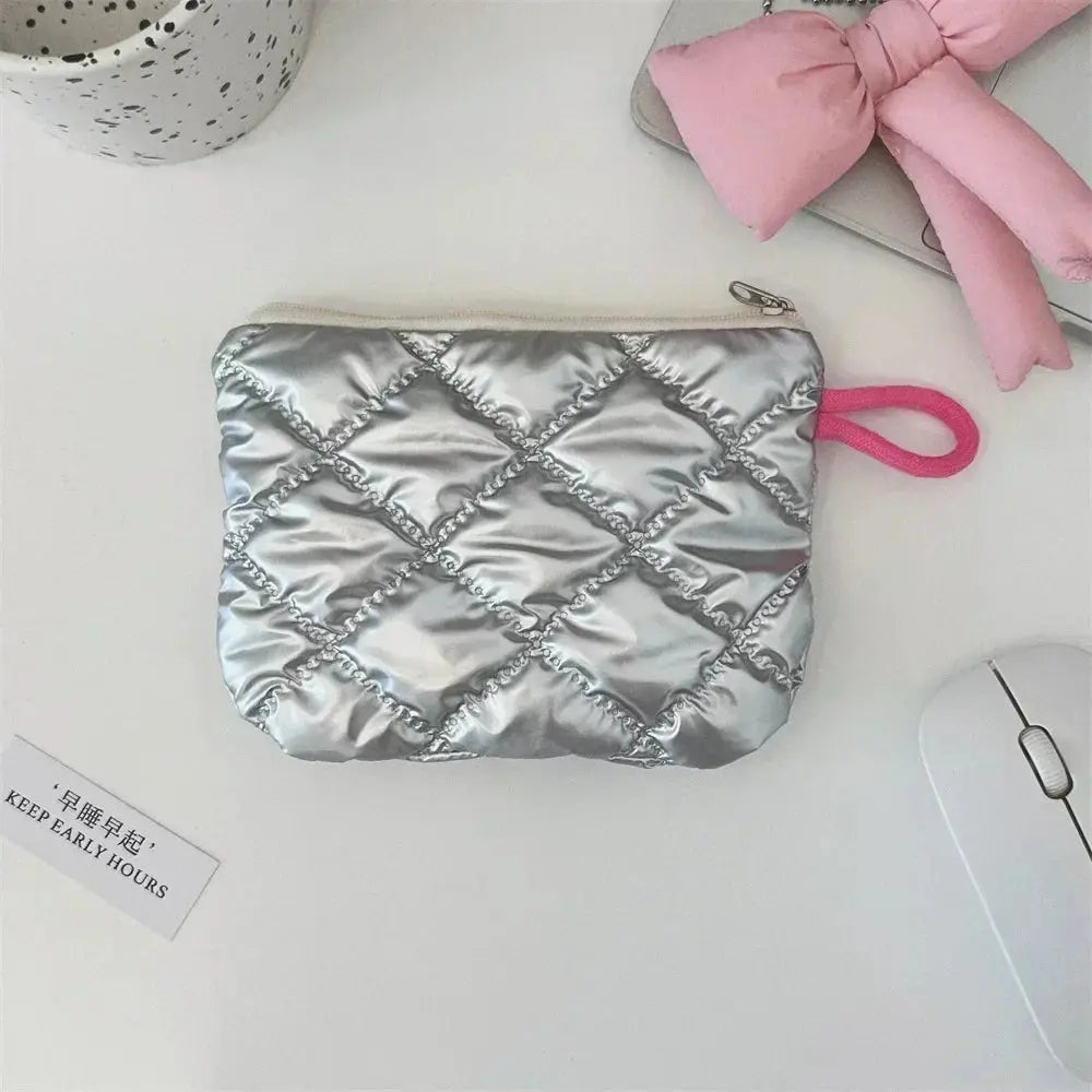 Korean PU Love Bow Cosmetic Bag Makeup Pouch Travel Cosmetic Organizer Pocket Multi-function Makeup Lipstick Storage Bag Handbag Ultimate Bag Store