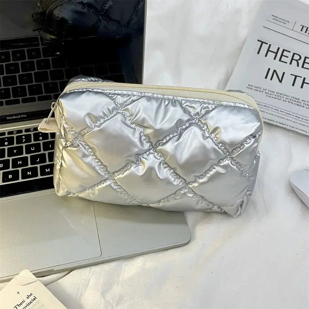 Korean PU Love Bow Cosmetic Bag Makeup Pouch Travel Cosmetic Organizer Pocket Multi-function Makeup Lipstick Storage Bag Handbag Ultimate Bag Store