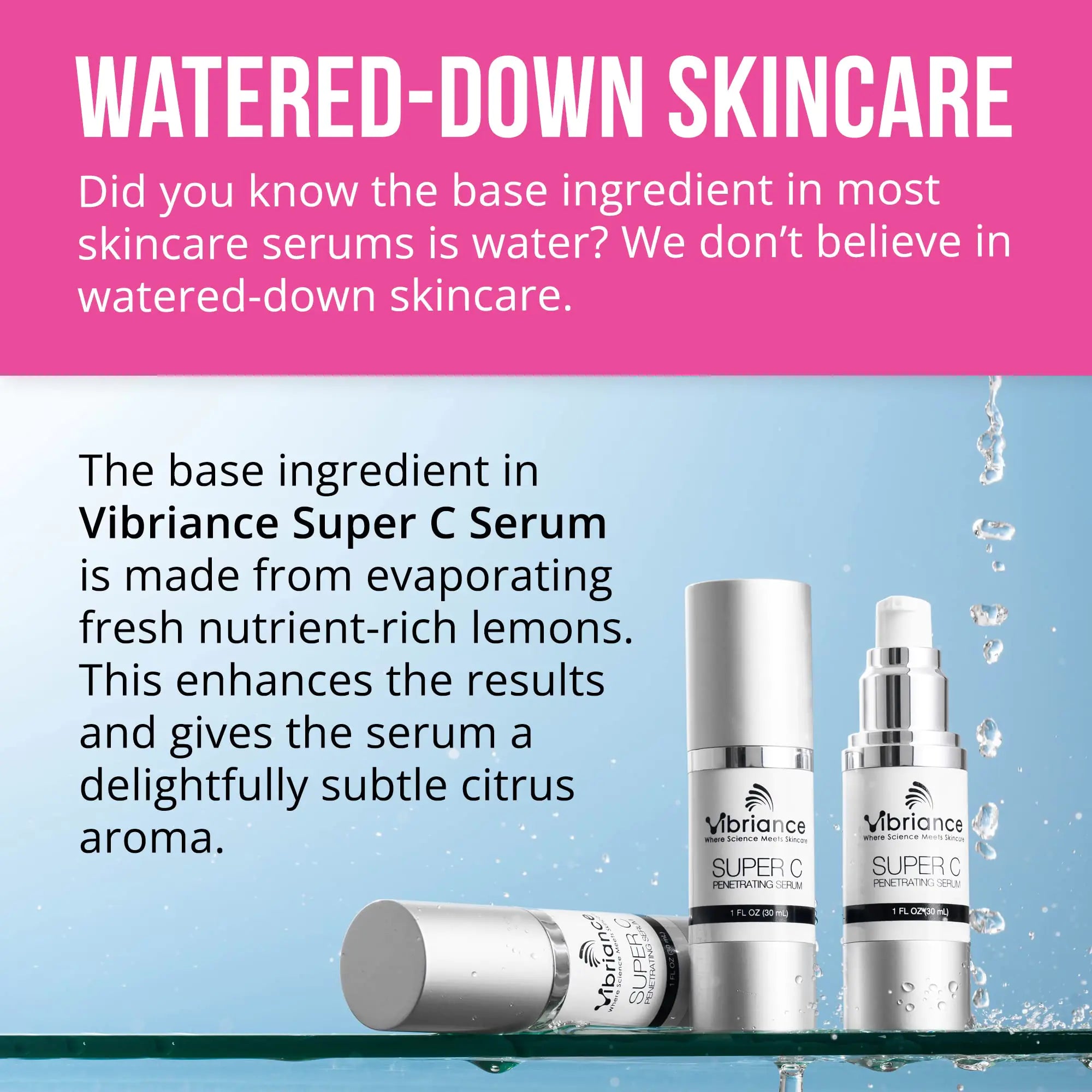 Vibriance Super C Serum for Mature Skin, Made in USA, All-In-One Formula Hydrates, Firms, Lifts, Smooths, Targets Age Spots, Wrinkles, Vitamin C Serum; 1 fl oz - Pack of 2 1 Fl Oz (Pack of 2)