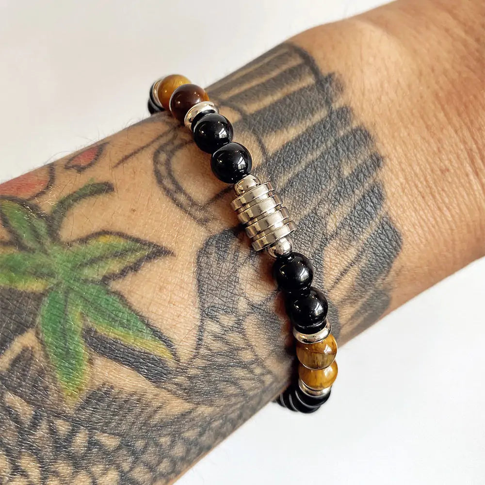 Clasp Tiger Eye Bracelet for Men Vivareflex Online