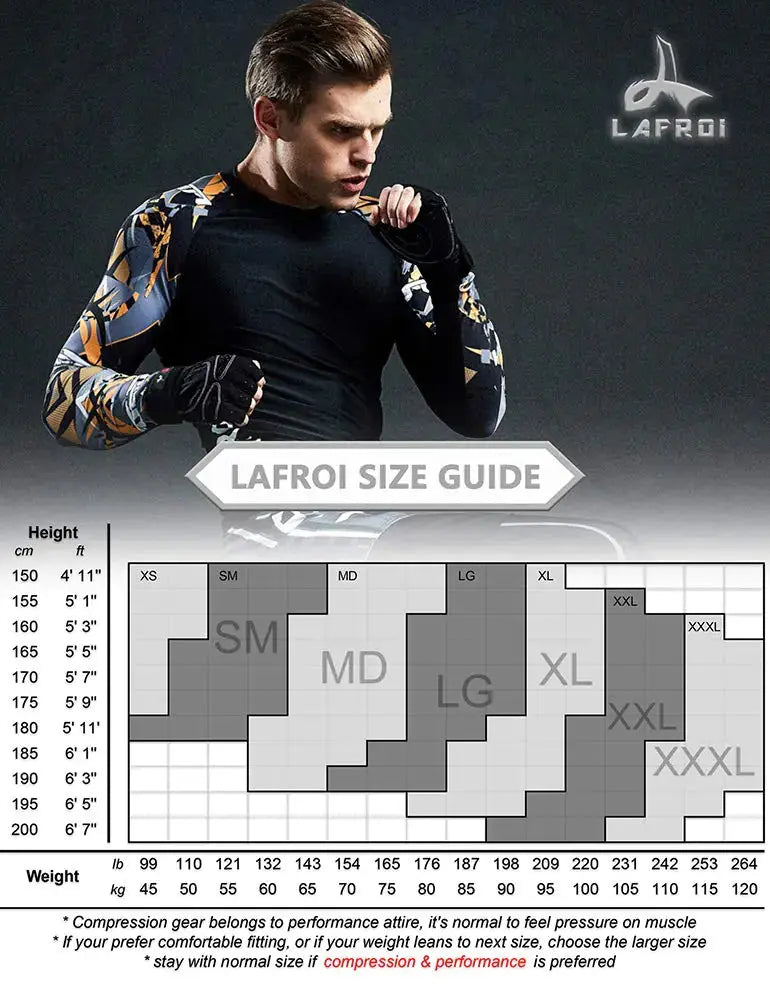 LAFROI Men Long Sleeve UPF 50+ Baselayer Skins Performance_Vivareflex_Online