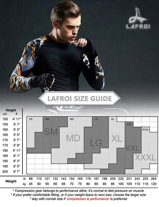 LAFROI Men Long Sleeve UPF 50+ Baselayer Skins Performance_Vivareflex_Online
