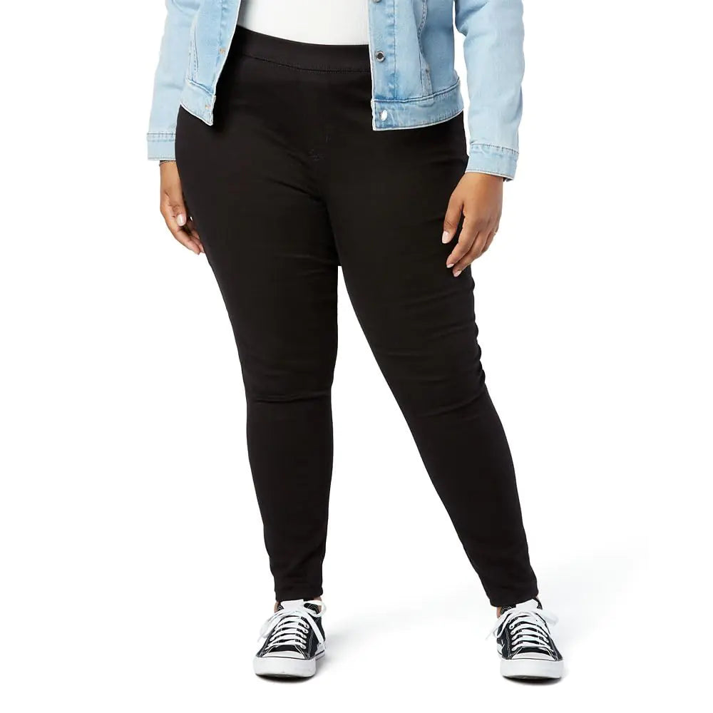 Signature by Levi Strauss & Co. Gold Women's Totally Shaping Pull-on Skinny Jeans (Available in Plus Size) 18 Long Noir