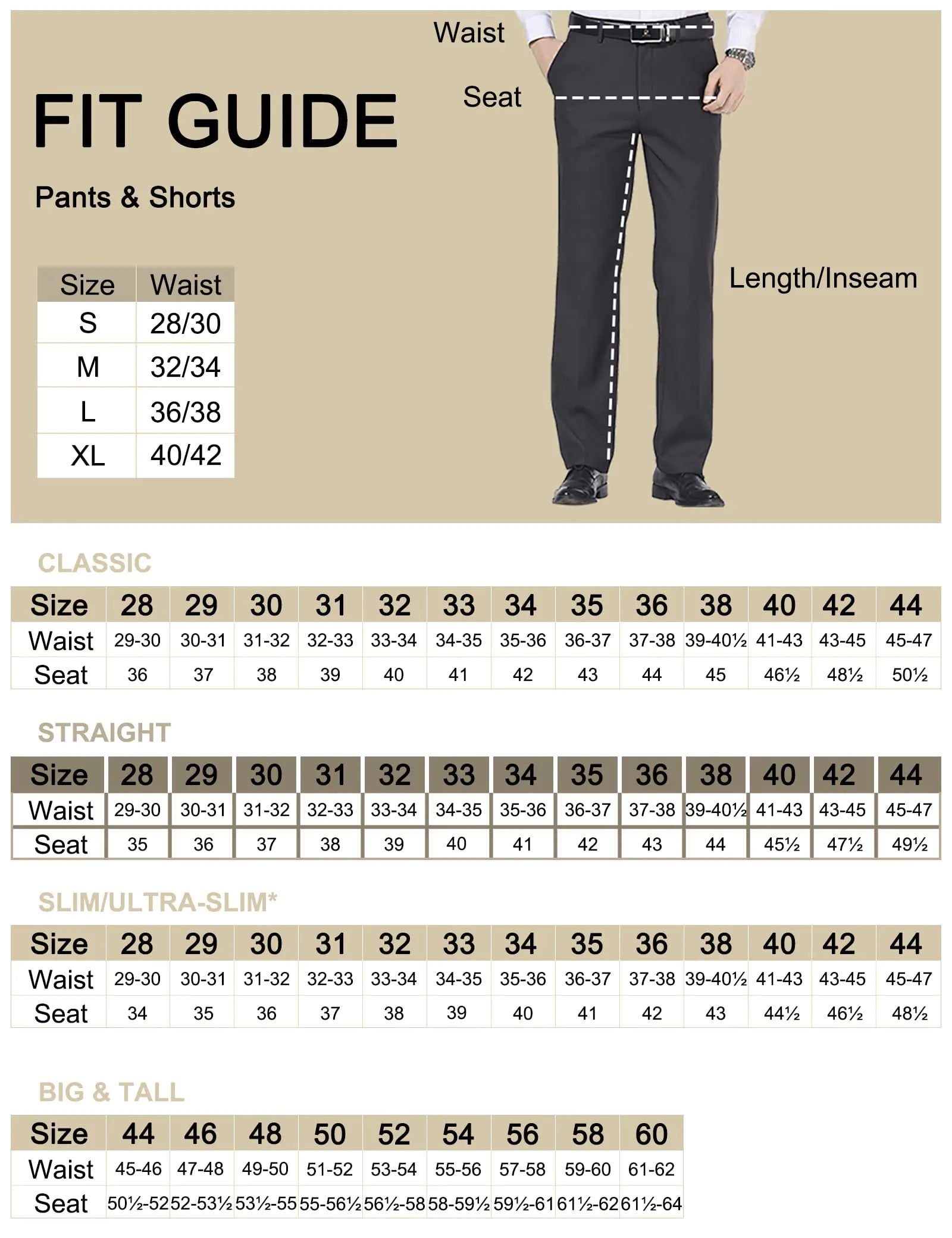 Men's Cozy Hidden Expandable Waist Dress Pants | Premium Stretch Texture Weave Work to Weekend Pant 44W x 34L Black - Vivareflex Online