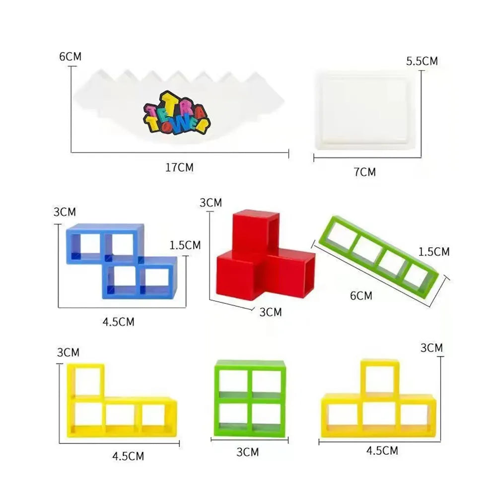 Jeu d'équilibre Tetra Tower avec blocs empilables