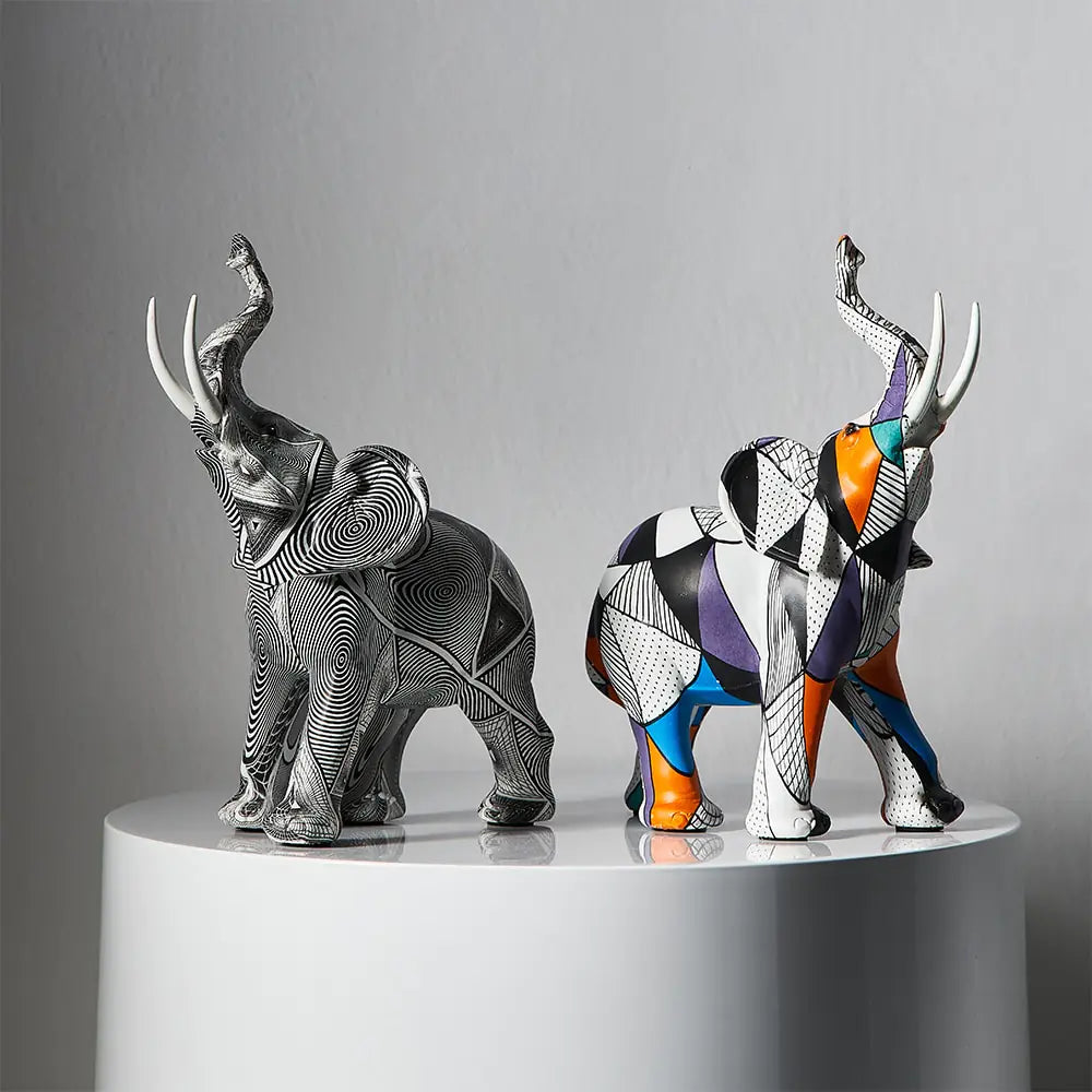 Painting Art Elephant Sculptures & Figurines Modern Decoration - Vivareflex Online