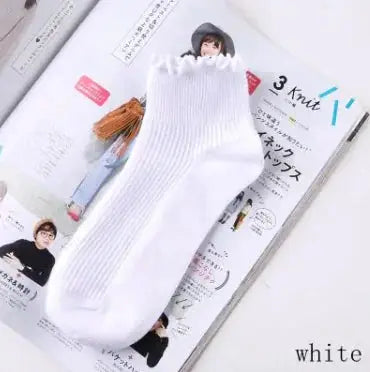 Lace Ruffles Soft Cotton Women Socks Vivareflex Online