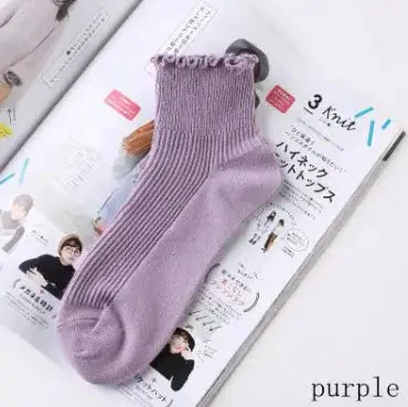 Lace Ruffles Soft Cotton Women Socks Vivareflex Online