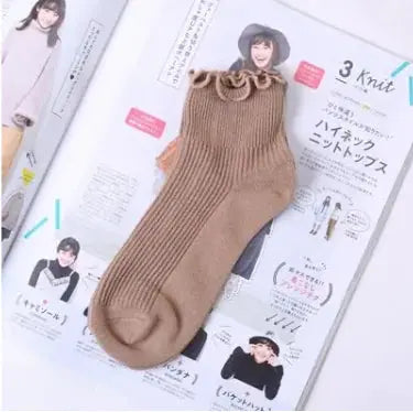 Lace Ruffles Soft Cotton Women Socks Vivareflex Online