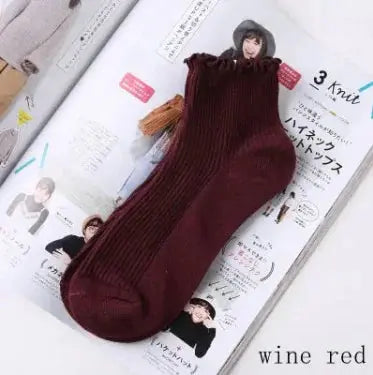 Lace Ruffles Soft Cotton Women Socks Vivareflex Online