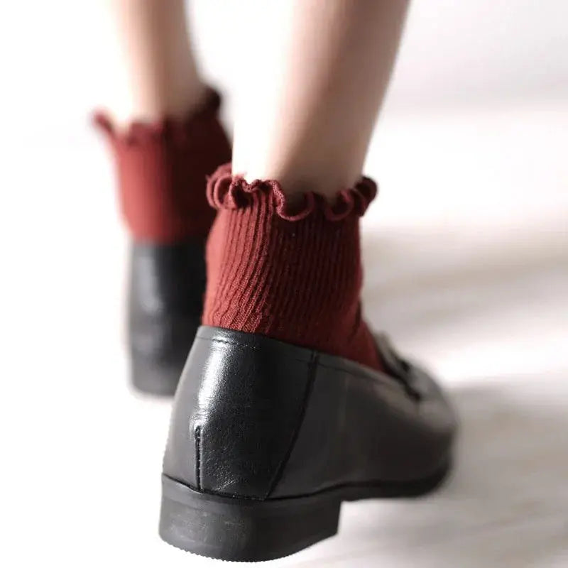 Lace Ruffles Soft Cotton Women Socks Vivareflex Online