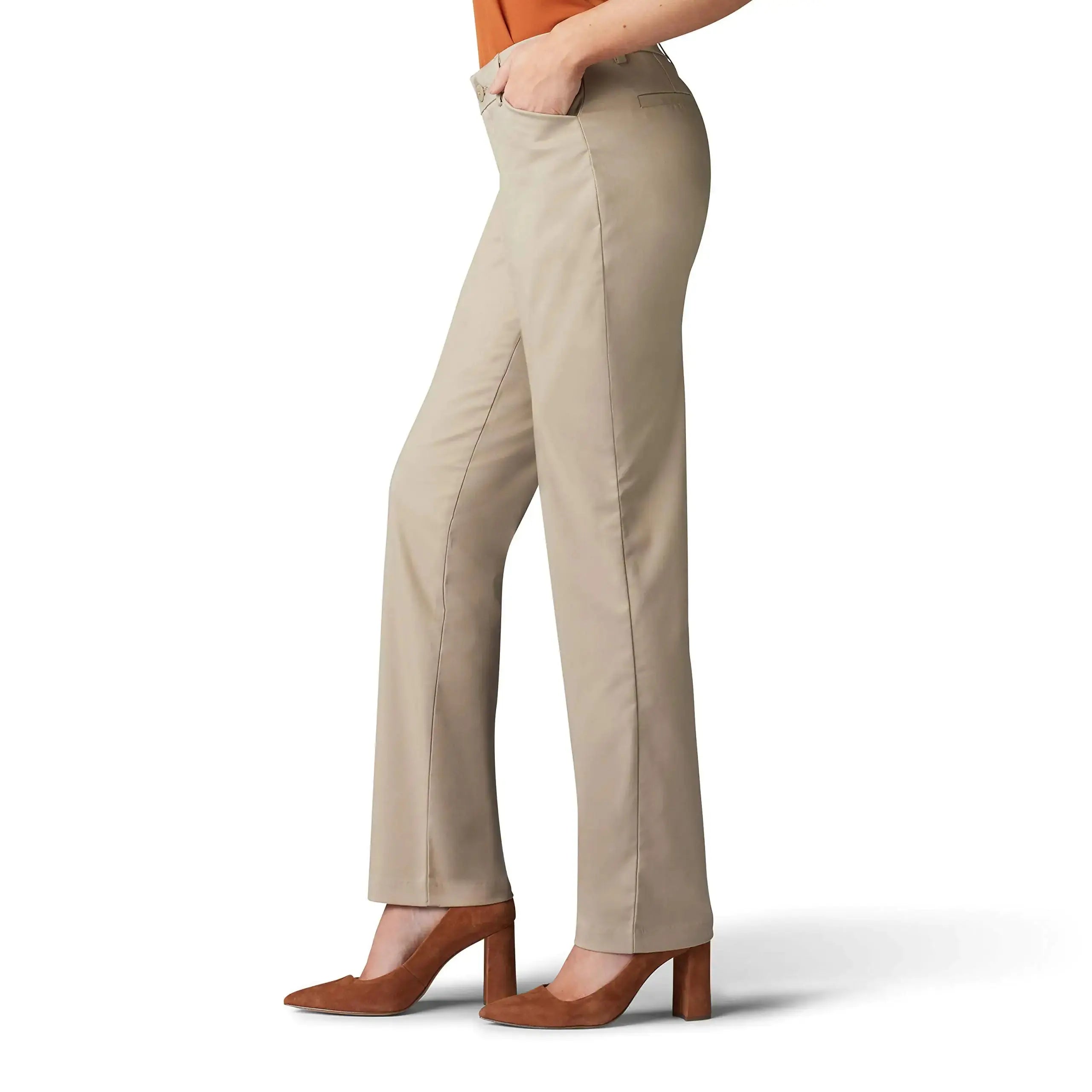Lee womens Wrinkle Free Relaxed Fit Straight Leg Pant 10 Flax - Vivareflex Online