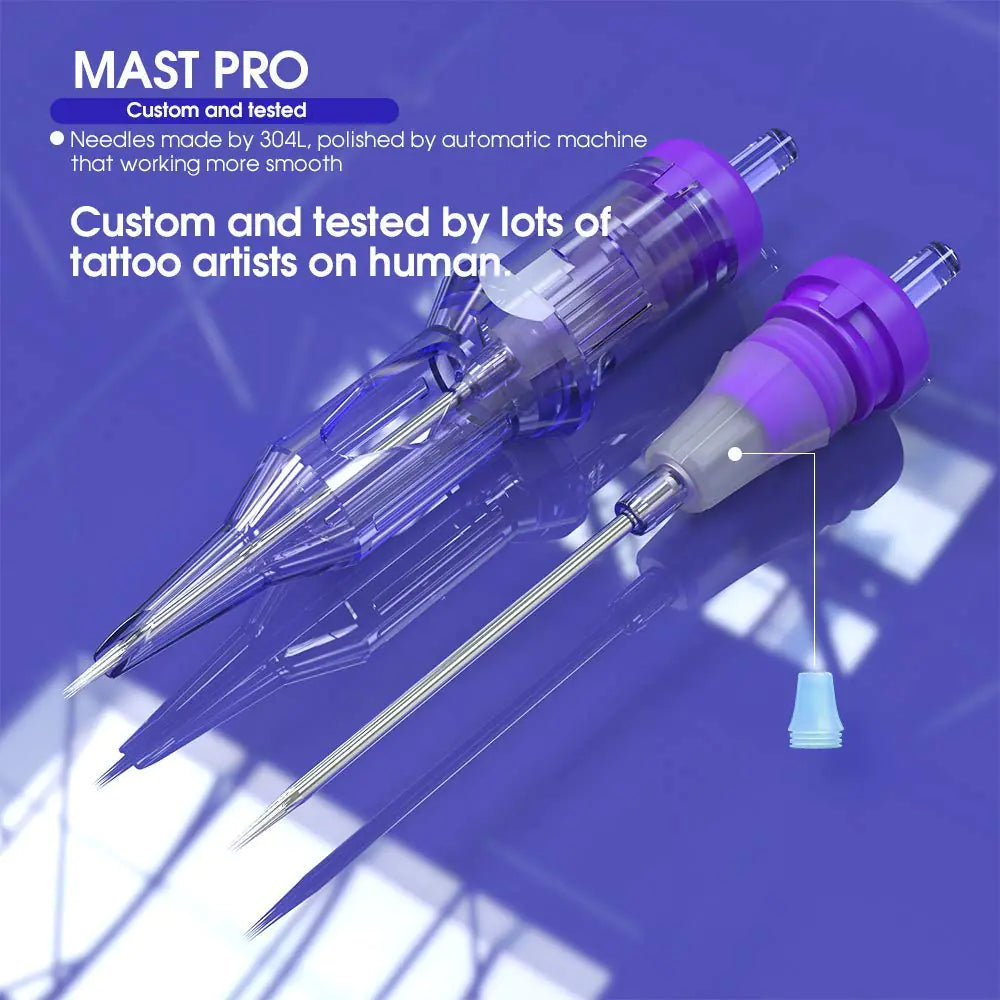 Mast Pro Tattoo Cartridges 20Pcs Disposable Needles Round Shader 1211RS